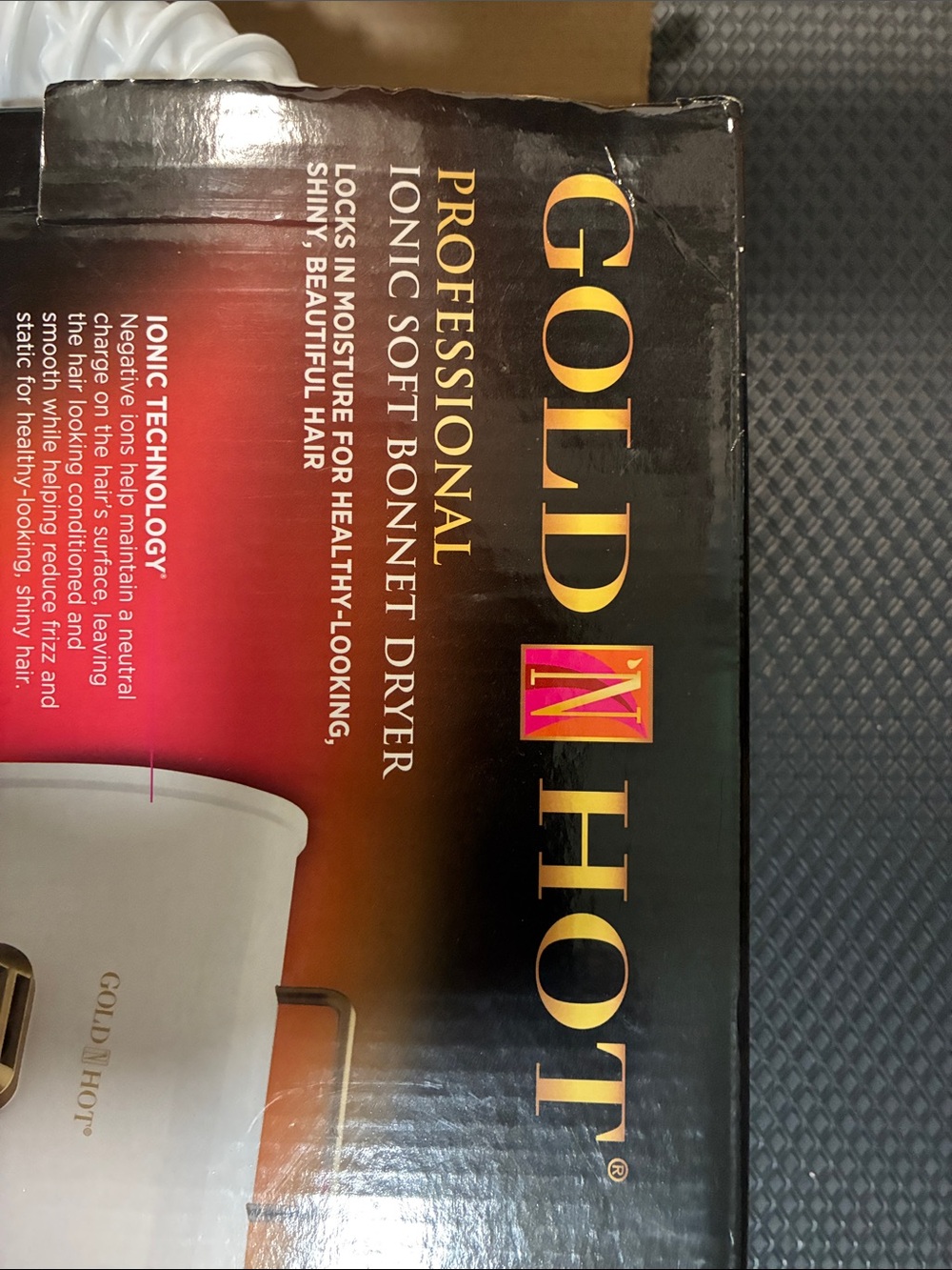 Gold N Hot White & Gold Professional Soft Bonnet Hair Dryer - Picture 2 of 5